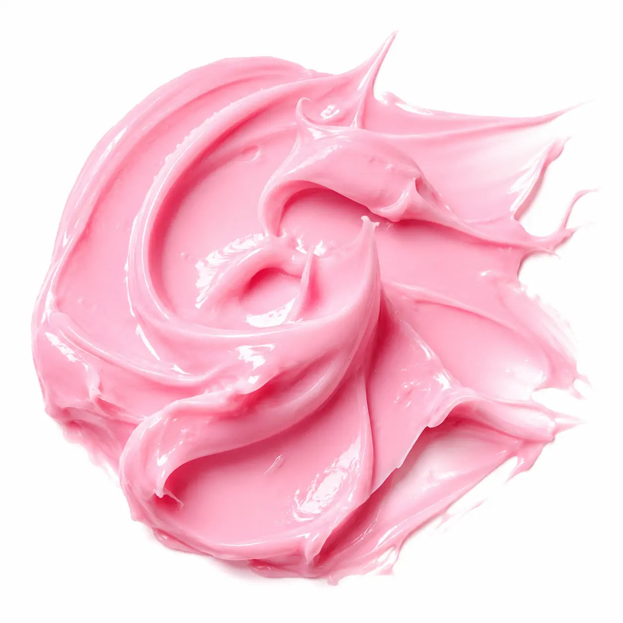 Textura rosa cremosa do Creme para Mãos Leite de Morango O Sfumato™ com acabamento macio e hidratante.