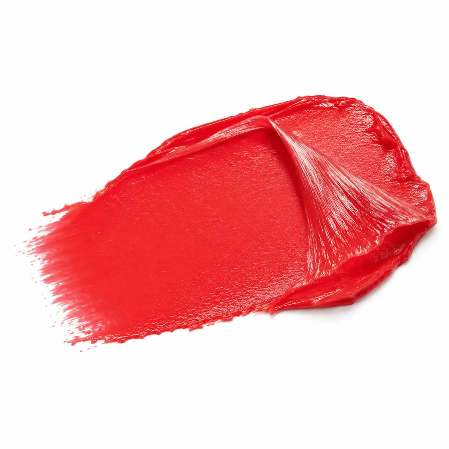 O Sfumato Lip Tint Peel Off Vermelho Cereja com aplicador sobre fundo branco