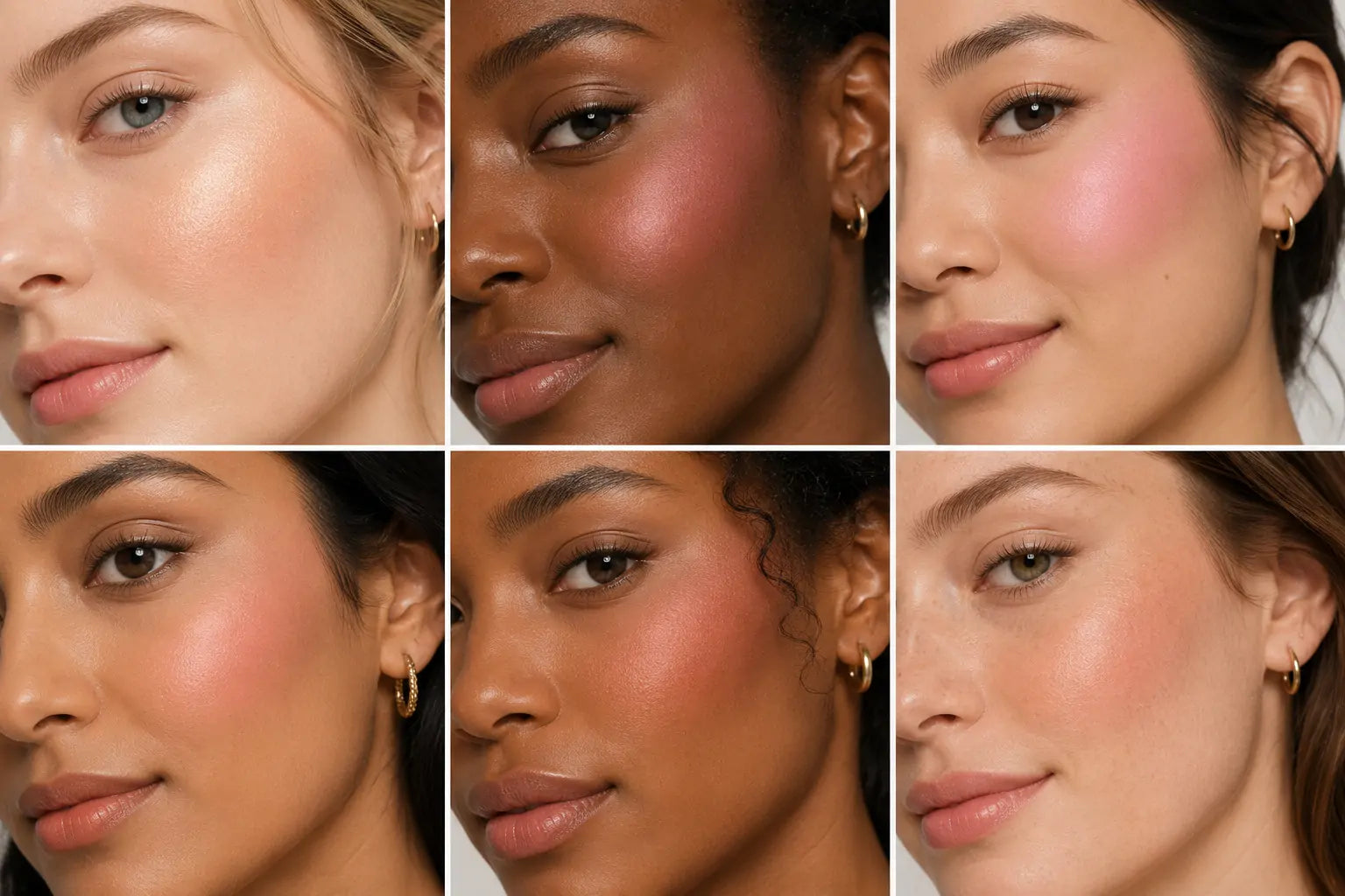 Blush Palette Rosa Pêssego O Sfumato™ aplicado nas bochechas