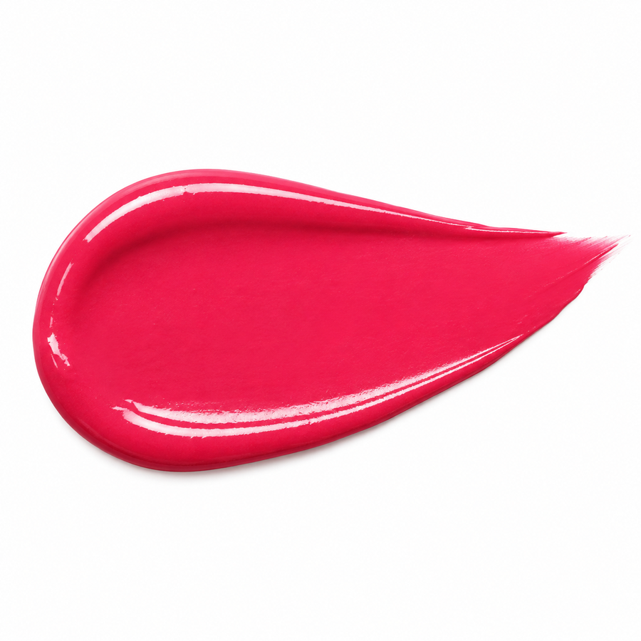 O Sfumato Lip Gloss Rosquinha Pitaya Rosa em embalagem rosa com acabamento brilhante sobre fundo branco