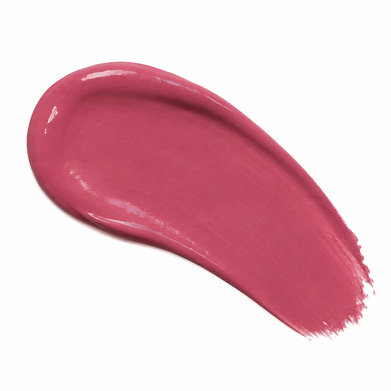 Textura do O Sfumato Lip Gloss Rosquinha Rosa Framboesa em swatch sobre fundo branco