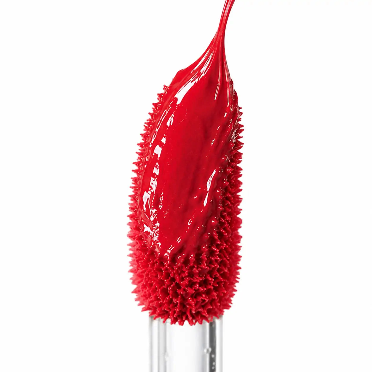 Aplicador com textura do O Sfumato Lip Tint Peel Off Vermelho Cereja em close-up