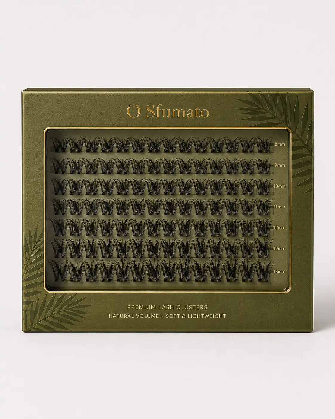 Lash clusters O Sfumato com comprimentos variados de 8mm a 13mm