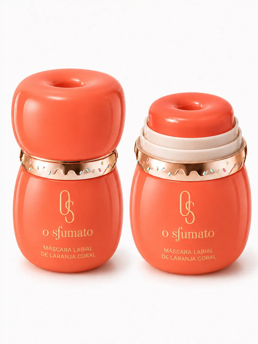 Blush Cremoso O Sfumato™ Coral Orange em embalagem coral com aplicador prático e design sofisticado.