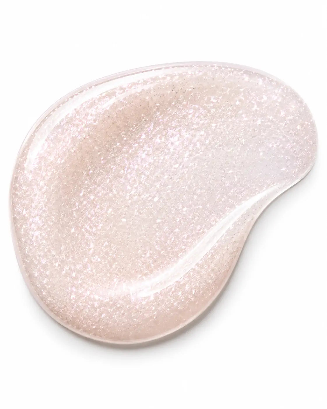 Textura perolada do O Sfumato Body Glow Oil Glow Universal sobre fundo branco
