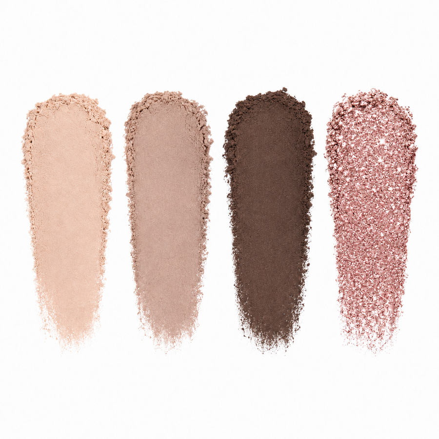 Paleta de sombras O Sfumato™ rosa pêssego e marrom cacau em estojo prateado